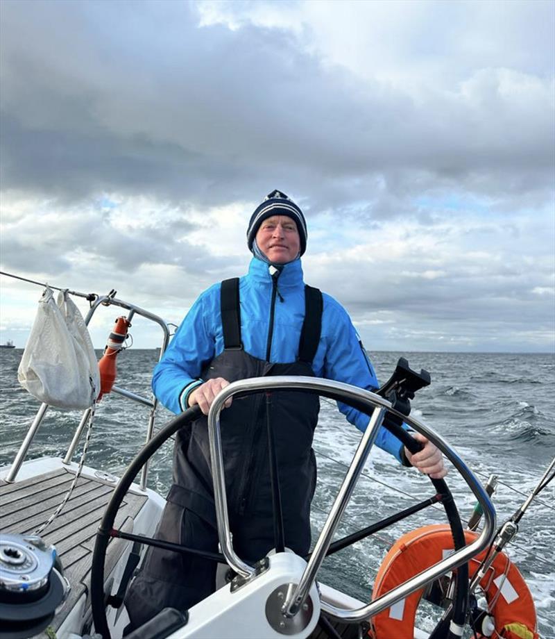 Anton Tibbets steering White Spirit - 70th Anniversary Race to Apollo Bay photo copyright Cyrus Allen's taken at Ocean Racing Club of Victoria and featuring the IRC class