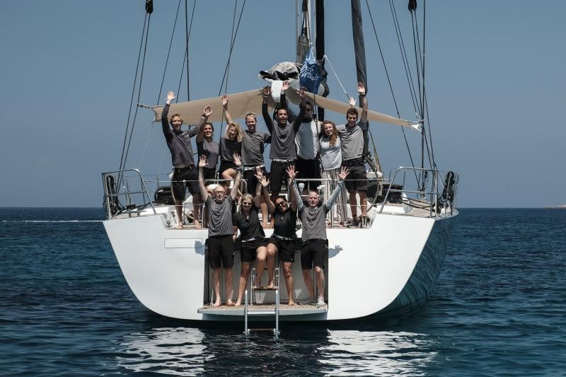 The team of the SW94 Aragon at the Southern Wind Rendez-vous, Giorgio Armani Superyacht Regatta 2023 - photo © SW / Baroncini