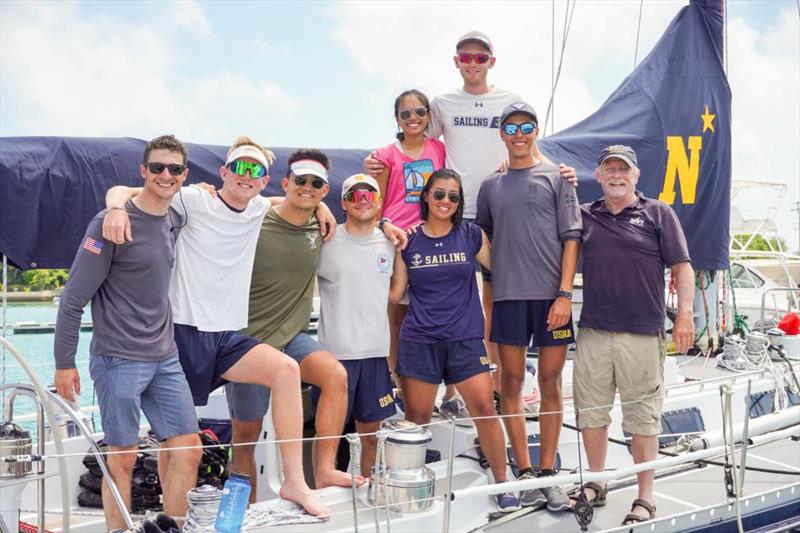 Happy sailors arriving in Bermuda! photo copyright Fran Grenon / Spectrum Photo taken at Beverly Yacht Club and featuring the IRC class