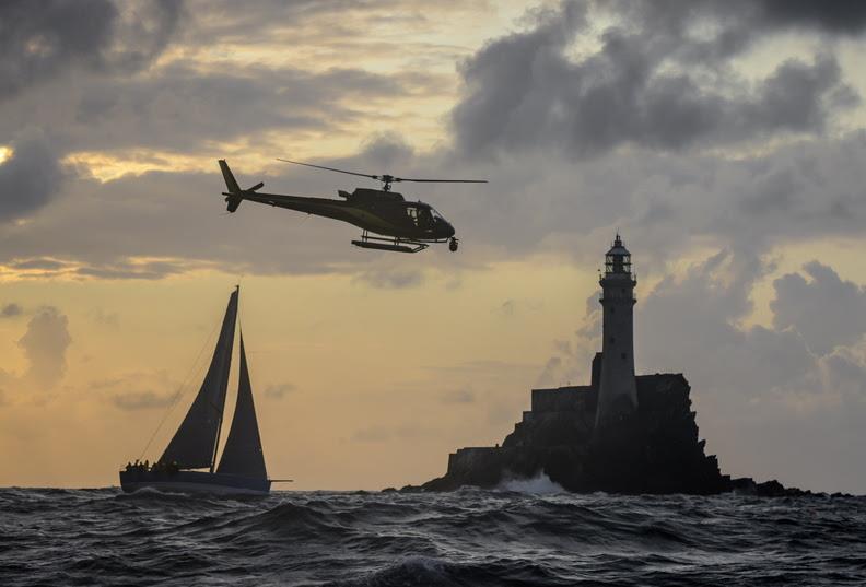 Dominique Tian's Ker 46 Tonnerre de Glen at the Fastnet Rock in the 2019 Rolex Fastnet Race - photo © ROLEX / Kurt Arrigo