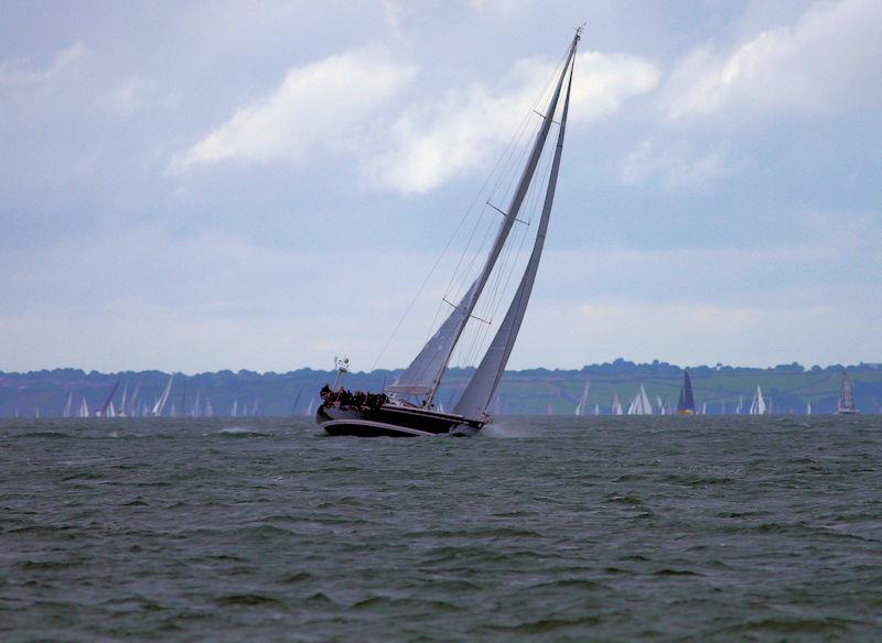 The 2023 Round the Island Race fleet pass through the Hurst narrows - photo © Sam Jardine