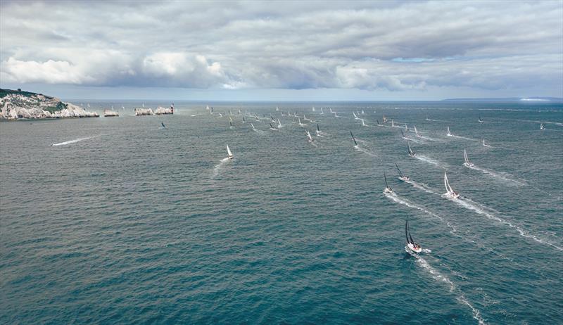 Approaching the Needles during the 2023 Round the Island Race - photo © Christian Lawrence Photography