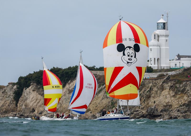 The fleet at St Catherine's Point during the 2023 Round the Island Race photo copyright Paul Wyeth / www.pwpictures.com taken at Island Sailing Club, Cowes and featuring the IRC class