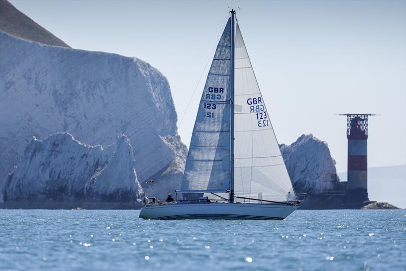 Jonathan Rolls' Swan 38 Xara at the Needles during the RORC Cowes – Dinard – St Malo Race - photo © Paul Wyeth / RORC