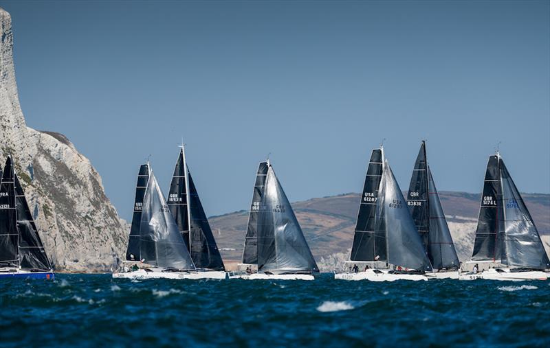 Fleet at the Needles during the RORC Cowes – Dinard – St Malo Race - photo © Paul Wyeth / RORC