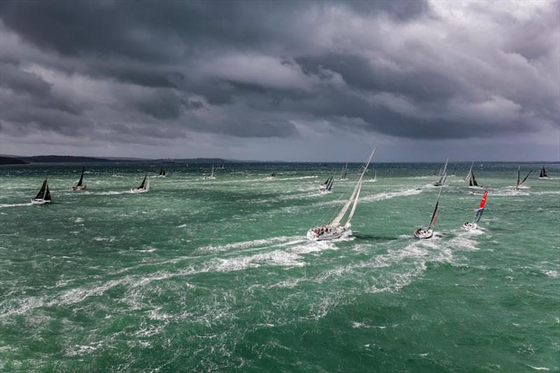 The 2021 Rolex Fastnet Race set sail in winds gusting to gale force - photo © Rolex / Carlo Borlenghi