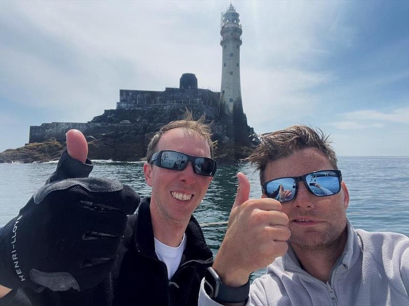 Cora, like most of the fleet, saw the full range of conditions, from brutal rolling seas to mill-pond smooth at the Fastnet Rock photo copyright RORC taken at Royal Ocean Racing Club and featuring the IRC class