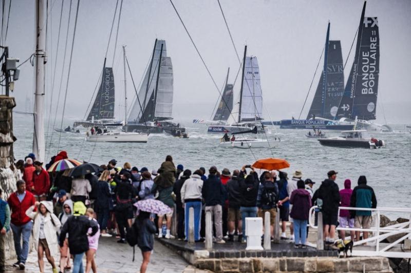 Thousands of spectators braved the inclement conditions to watch the start of the world's largest offshore race - photo © Martin Allen / pwpictures.com