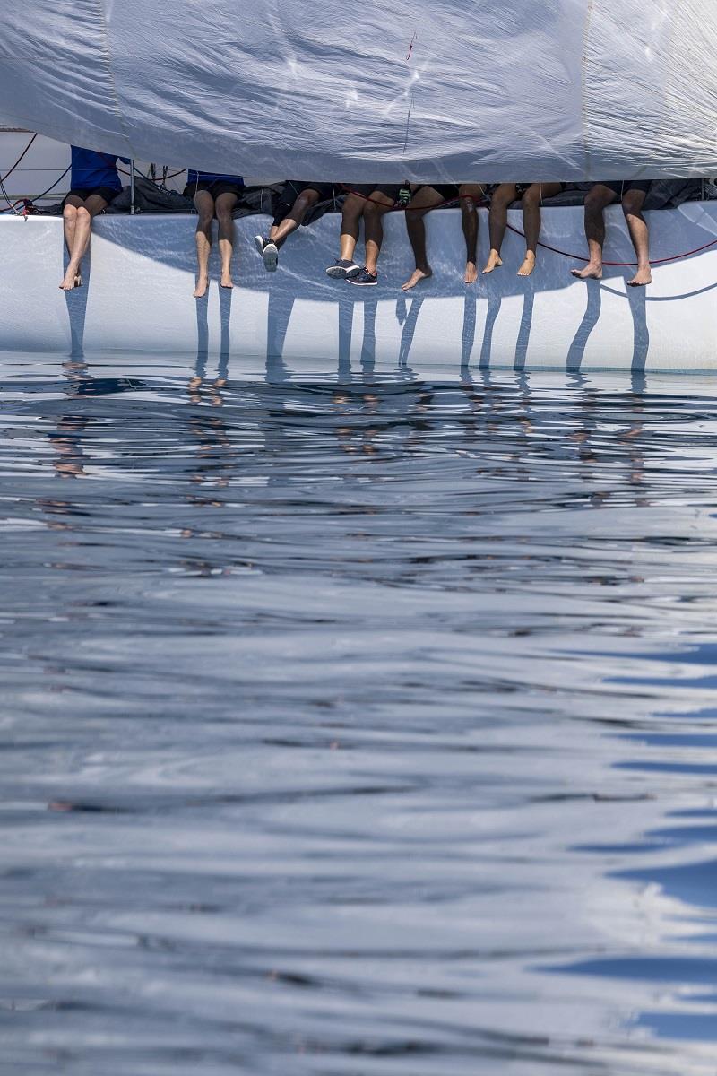 Waiting, waiting for breeze to fill in  - 2023 Airlie Beach Race Week photo copyright Andrea Francolini taken at Whitsunday Sailing Club and featuring the IRC class