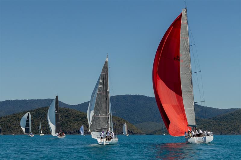 Equilibrium (red Kite) came from New Zealand to win - Airlie Beach Race Week photo copyright Shirley Wodson taken at Whitsunday Sailing Club and featuring the IRC class