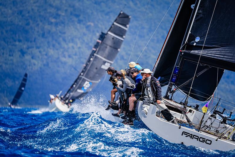 Fargo crew on the rail - Hamilton Island Race Week 2023 - photo © Salty Dingo