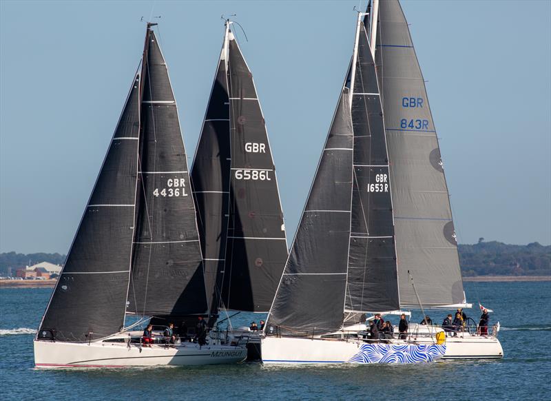 JOG Cowes to Poole Race Start photo copyright Martin Augustus / www.sailingimages.co.uk taken at Junior Offshore Group and featuring the IRC class