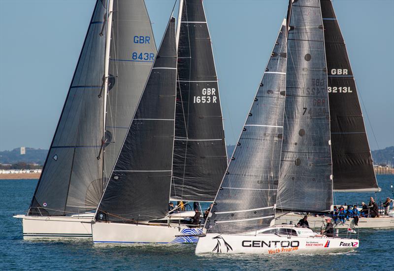 JOG Cowes to Poole Race Start photo copyright Martin Augustus / www.sailingimages.co.uk taken at Junior Offshore Group and featuring the IRC class