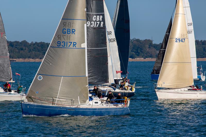 JOG Cowes to Poole Race Start photo copyright Martin Augustus / www.sailingimages.co.uk taken at Junior Offshore Group and featuring the IRC class