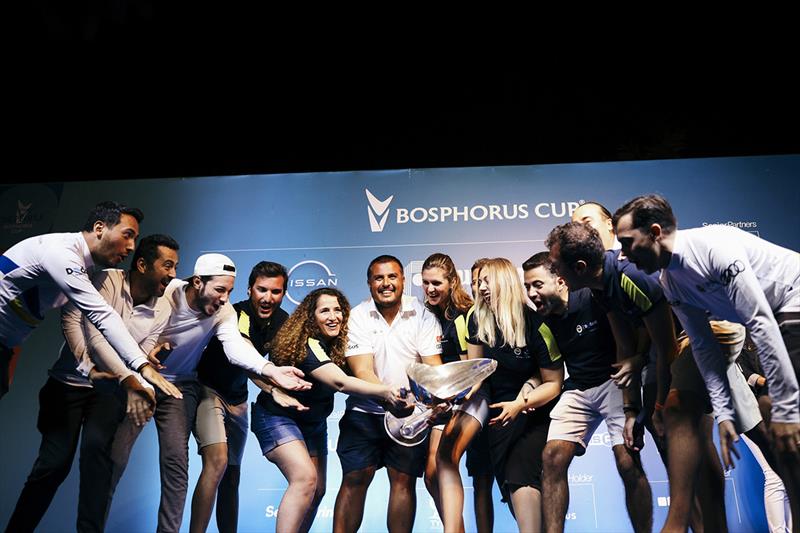 Baris Koncagül's Fenerbahçe crew with the Bosphorus Cup trophy - Bosphorus Cup 2023 - photo © Sailing Energy / Bosphorus Cup