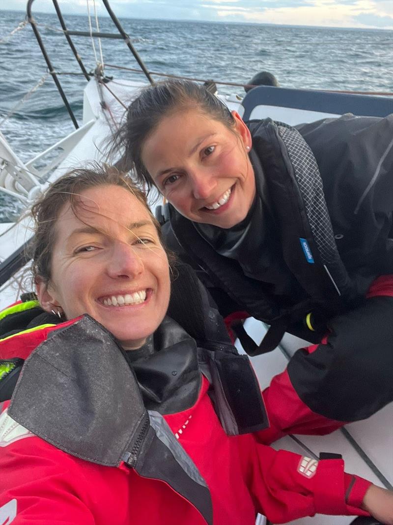 World-beating sailor Pamela Lee from Ireland with co-skipper Tiphaine Ragueneau from France photo copyright DFDS taken at  and featuring the IRC class