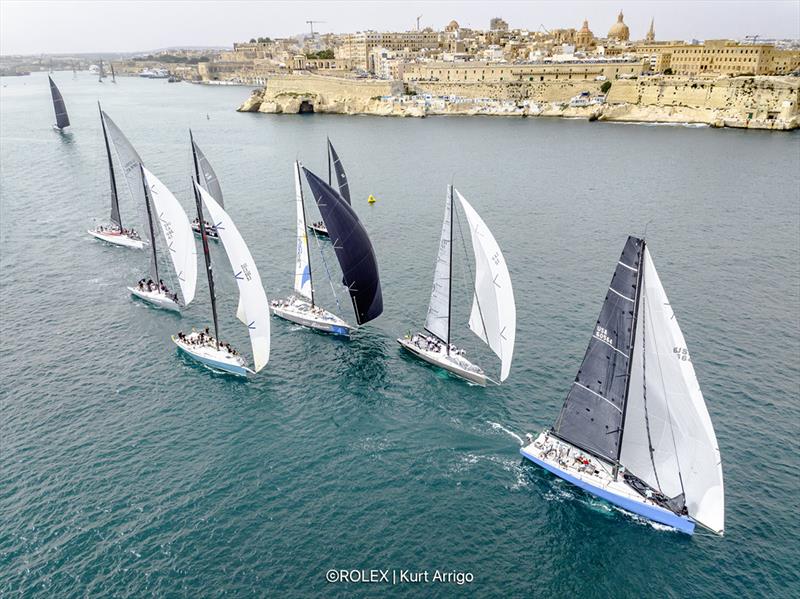 Start of the 44th Rolex Middle Sea Race photo copyright Kurt Arrigo taken at Royal Malta Yacht Club and featuring the IRC class