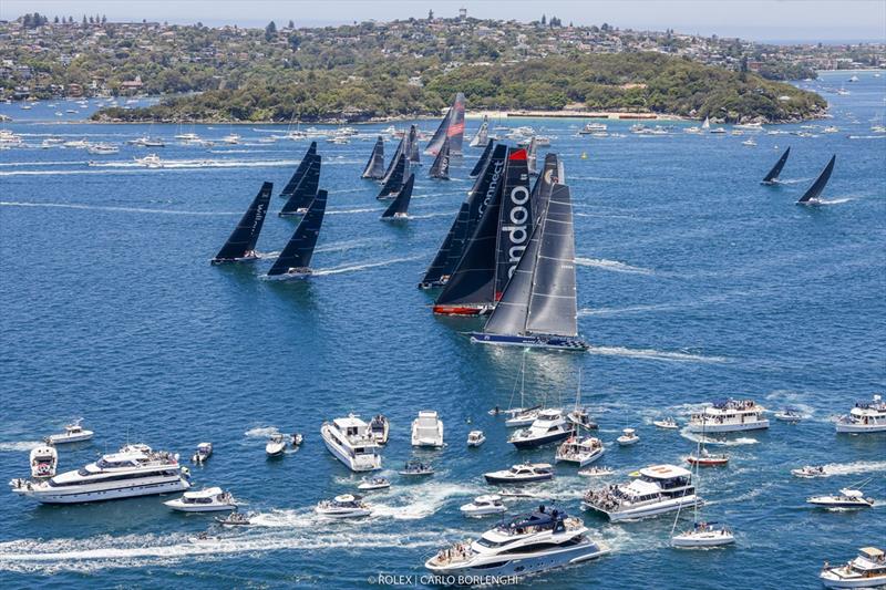 Start of the Rolex Sydney Hobart Yacht Race 2022 photo copyright Carlo Borlenghi | Rolex taken at Cruising Yacht Club of Australia and featuring the IRC class