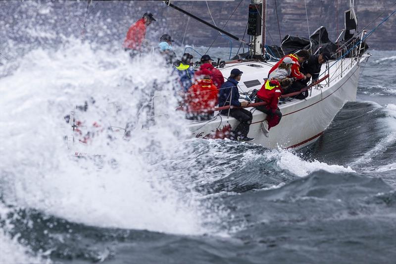 Nine Dragons throws up some spray downwind - 2023 Nautilus Marine Insurance Sydney Short Ocean Racing Championship - photo © Andrea Francolini