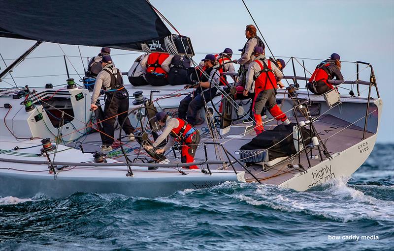 Highly Sprung heads North photo copyright Bow Caddy Media taken at Cruising Yacht Club of Australia and featuring the IRC class