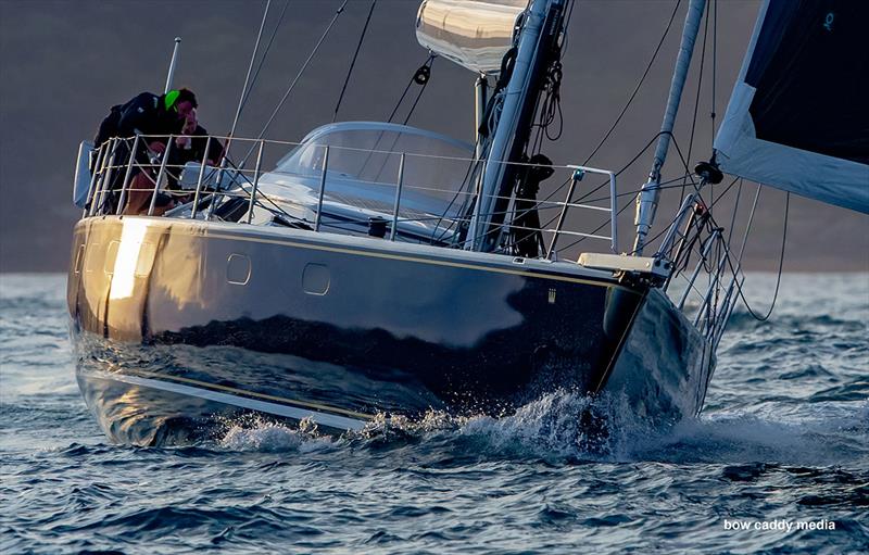 Allegro heads to sea as the sun sets - photo © Bow Caddy Media