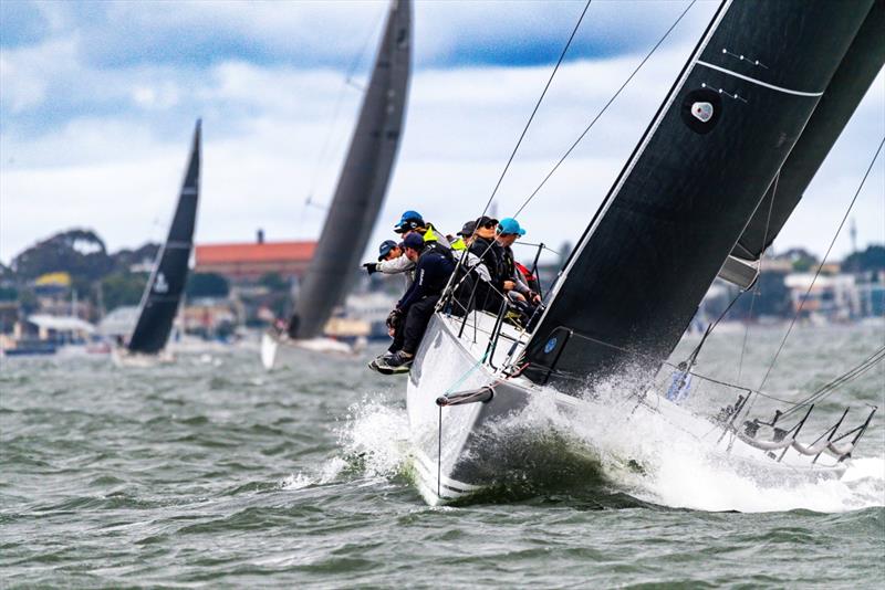 Fargo, third across the line in the 2023 Ronstan Cock of the Bay Race photo copyright Michael Currie taken at Ocean Racing Club of Victoria and featuring the IRC class