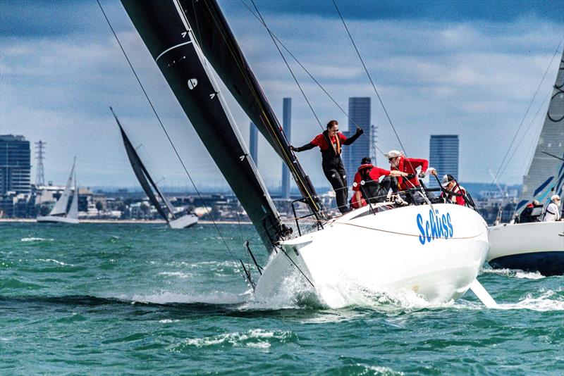 Schuss racing in the ORCV 2023 Ronstan Cock of the Bay Race photo copyright Michael Currie taken at Ocean Racing Club of Victoria and featuring the IRC class