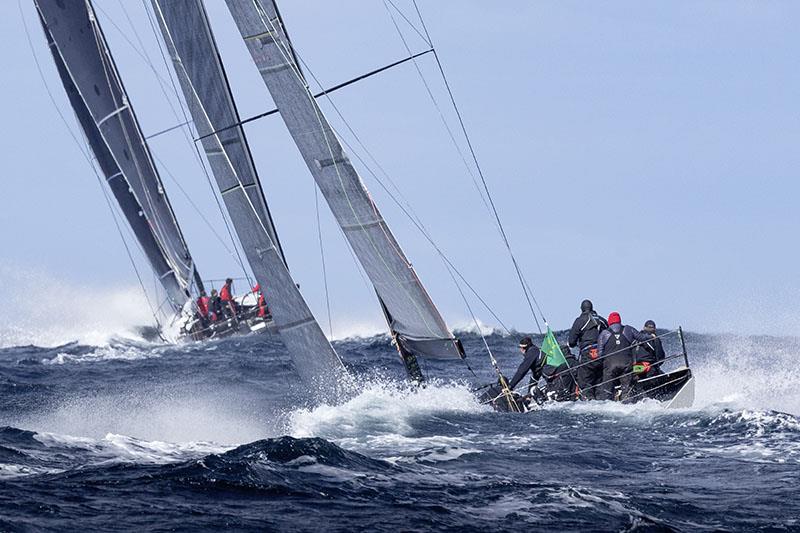 Smuggler and Caro close together - 2023 Rolex Sydney Hobart Yacht Race photo copyright Rolex / Andrea Francolini taken at Cruising Yacht Club of Australia and featuring the IRC class