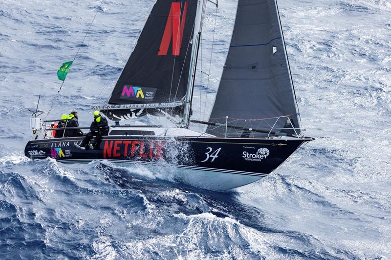 Azzurro sailing through the Tasman Sea - 78th Rolex Sydney Hobart photo copyright Andrea Francolini / Rolex taken at Cruising Yacht Club of Australia and featuring the IRC class