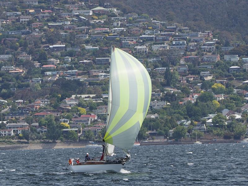Serica finishes, the yacht has been racing for more than half a century and is currently Div 2 Leader on PHS photo copyright Ed Glover taken at Bellerive Yacht Club and featuring the IRC class
