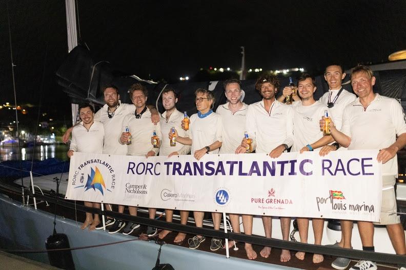 Team Moana (GER) Crew: Hanno Ziehm, Lorenz Pinck, Christian Wildberg, Max Wentzel, Christopher Heyer, Michel Torre Groth, Paul Greiner, Sebastian Block, Thomas Bonnot, Tom Wehde - 2024 RORC Transatlantic Race - photo © Arthur Daniel