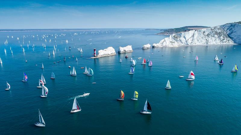 Round the Island Race fleet photo copyright Paul Wyeth / www.pwpictures.com taken at Island Sailing Club, Cowes and featuring the IRC class