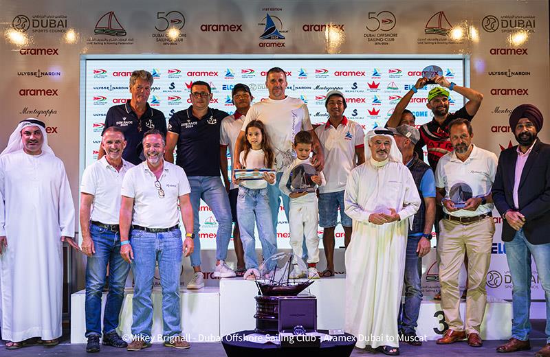 Winners of ARAMEX Dubai to Muscat Sailing Race photo copyright Dubai Offshore Sailing Club taken at Dubai Offshore Sailing Club and featuring the IRC class