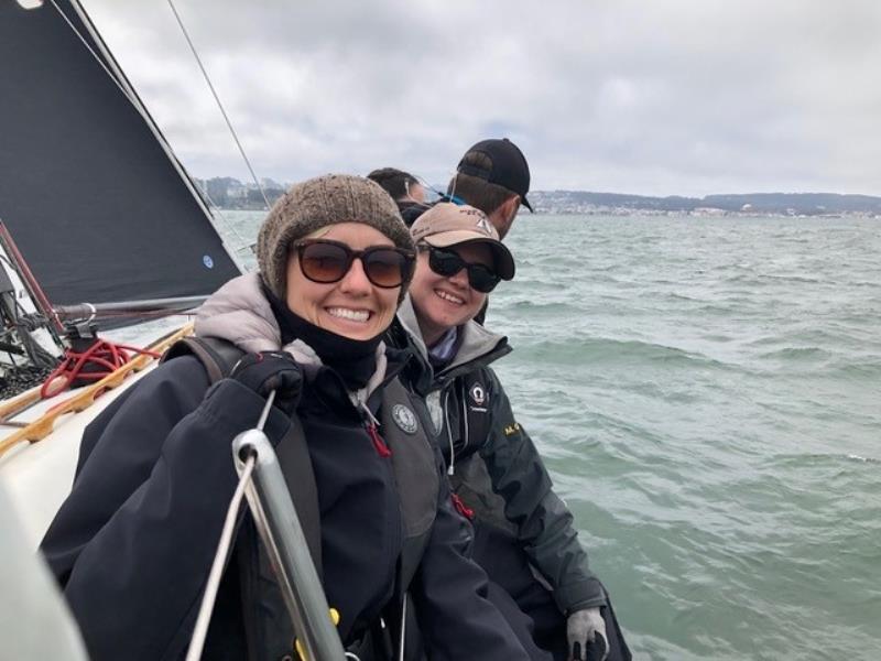 L to R: Lyzz Schwegler and Morgan Glier in San Francisco Bay photo copyright Lyzz Schwegler taken at St. Thomas Yacht Club and featuring the IRC class