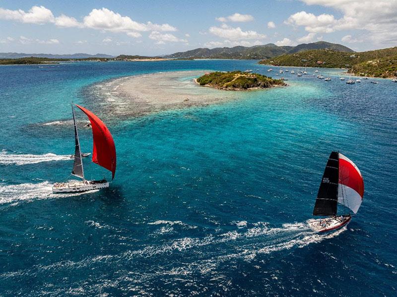 Racing in paradise in the BVI Spring Regatta photo copyright Alex Turnbull / Tidal Pulse Media taken at Royal BVI Yacht Club and featuring the IRC class
