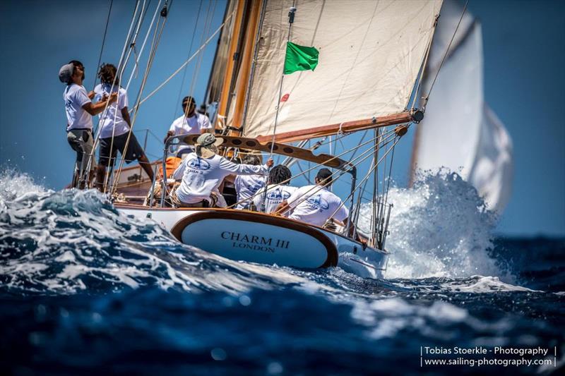 96-year old Charm III, 50-foot staysail schooner - Antigua Classic Yacht Regatta photo copyright Tobias Stoerkle taken at Antigua Yacht Club and featuring the IRC class