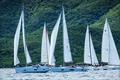 Bareboat fleet heading down wind toward the West coast of the island - Antigua Sailing Week © Paul Wyeth