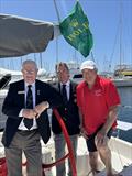 RYCT Commodore Nick Hutton, CYCA Commodore Dr Sam Haynes and Ed Psaltis talking all things sailing onboard Midnight Rambler