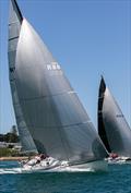 Alien (L) and Faster Forward (R) fighting it out on the start line of the M2H Yacht Race