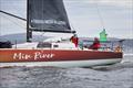 Min River (AUS) - Jiang Lin and Alexis Loison with protest flag flying - Rolex Sydney Hobart Race - December 30, 2025