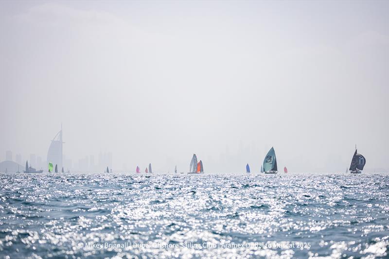 The fleet leaving Dubai - 32nd ARAMEX Dubai to Muscat Sailing Race - photo © Mikey Brignall