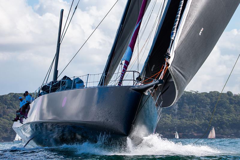 Wild Thing 100 leaving Sydney Harbour - PONANT Sydney Noumea Yacht Race photo copyright CYCA | Ashley Dart taken at Cruising Yacht Club of Australia and featuring the IRC class