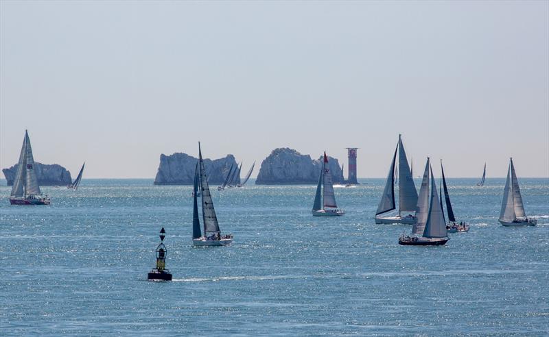 2025 Cowes Dinard St Malo Race Start photo copyright Martin Augustus / www.sailingimages.co.uk taken at Royal Ocean Racing Club and featuring the IRC class