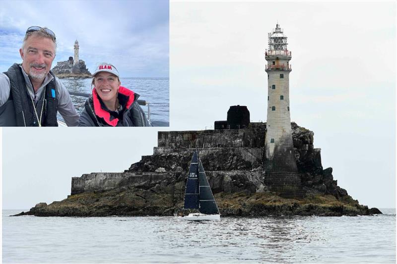 Richard & Sophie Palmer round Fastnet Rock on Jangada in 2023 - photo © Richard Palmer / Rick Tomlinson
