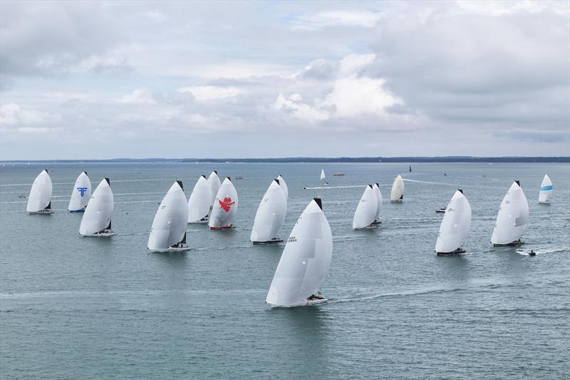 The Admiral's Cup fleet pulls away from the start - photo © James Tomlinson / RORC