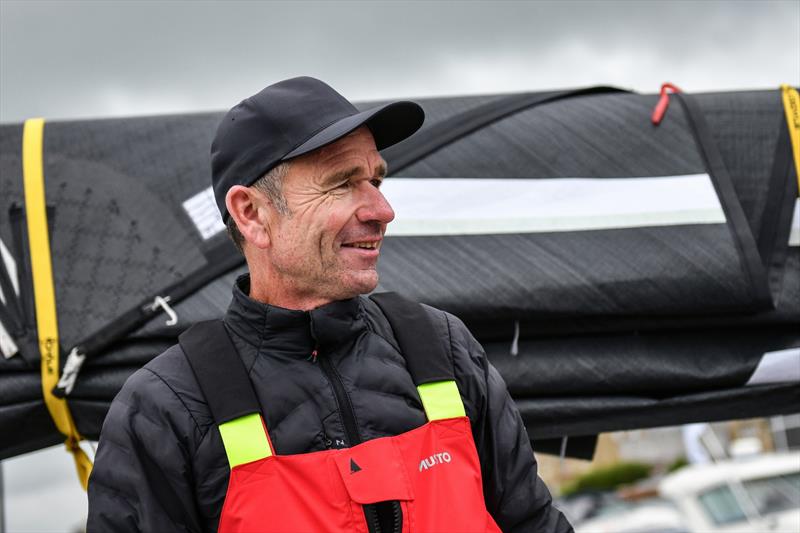 Mike Sanderson after the RORC Channel Race finish - 2025 Admiral's Cup opener - photo © James Tomlinson / RORC