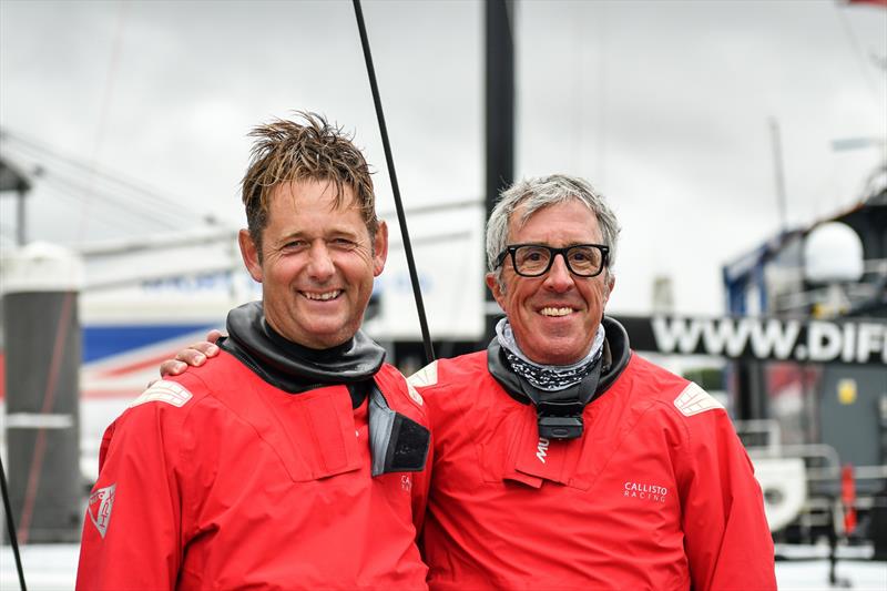 Ian Moore and Jim Murray on Callisto after the RORC Channel Race finish - 2025 Admiral's Cup opener - photo © James Tomlinson / RORC