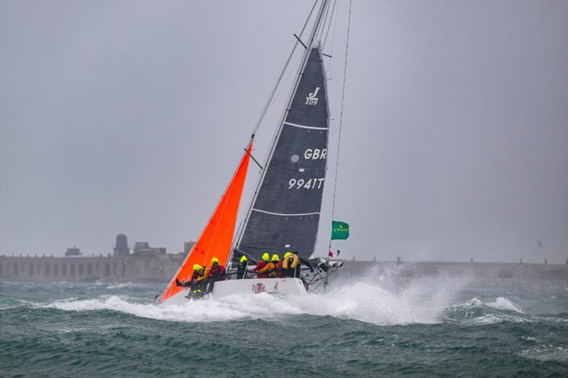 Dr Peter Rowe's Ju Kyu survives big breeze at the 2023 start - photo © Kurt Arrigo