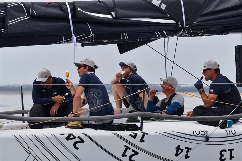 Jolt 6 keep cool waiting for the breeze - Admiral's Cup 2025 - photo © Rick Tomlinson / RORC