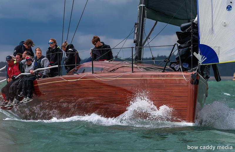 Daniel E Baum's eyecatching Elida for the Hamburg Sailing Team racing downwind - photo © Bow Caddy Media